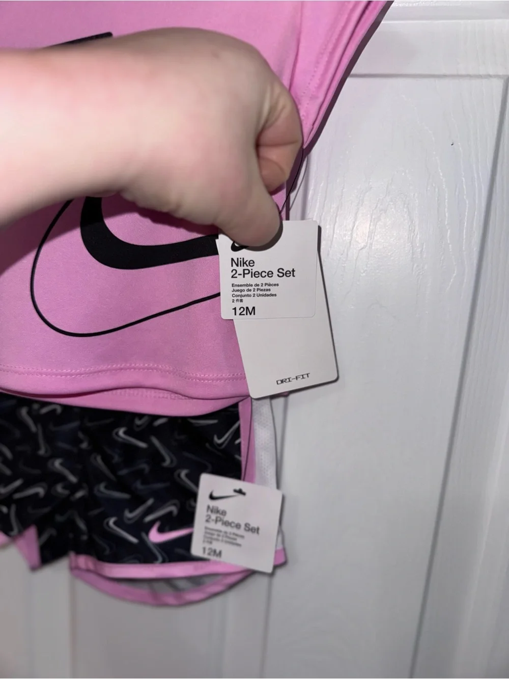 Nike Pink & Black Girls' 2-Piece Matching Set